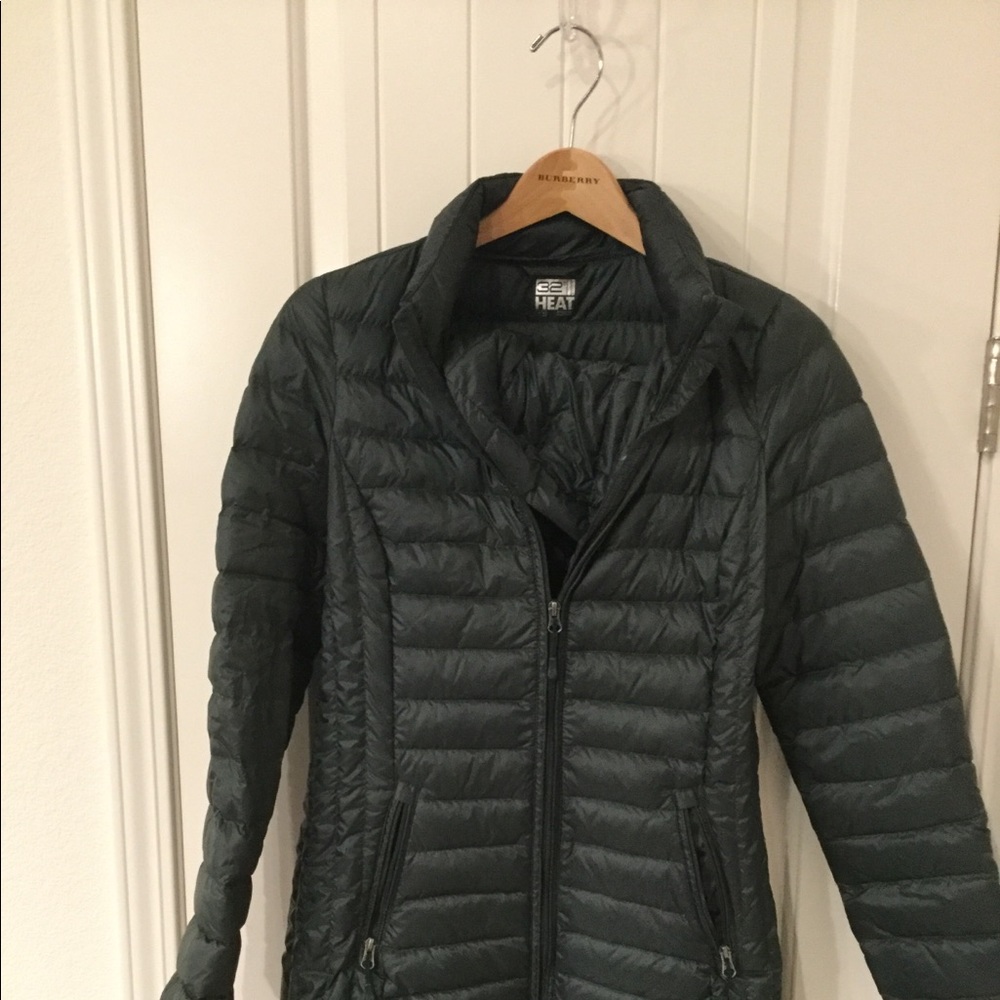 Packable 32 Degrees Long Down Coat Women’s M Green